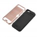 iPhone 7 4.7 - Card Holder Dual Layer Shock Absorption Metallic Brush PC Matte TPU Protection Case Cover with Card Slot Holder - Rose Gold